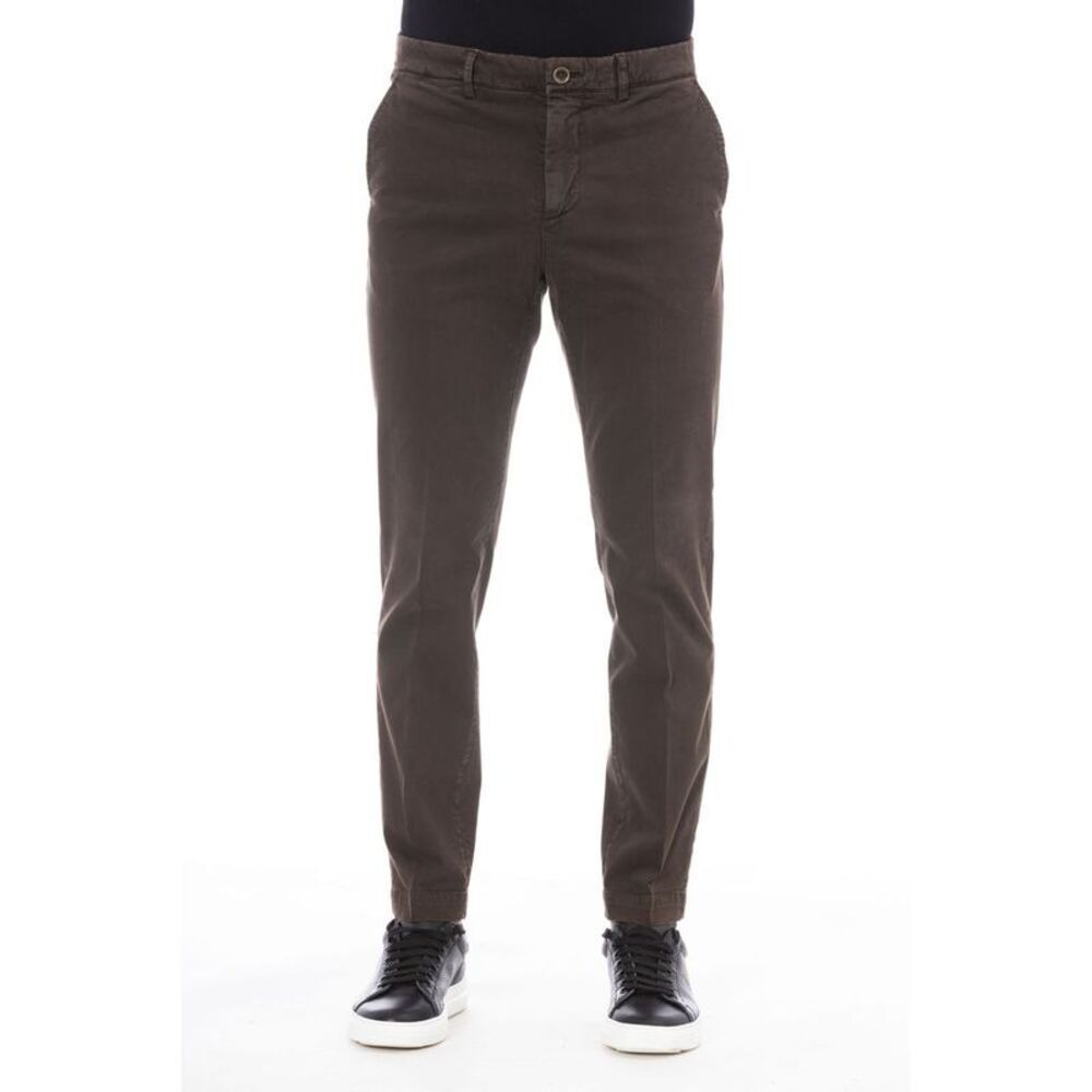 Peserico Brown Cotton Men Men's Pants